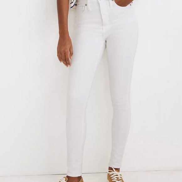 Madewell High-Rise Skinny Jeans in Pure White - Picture 3 of 4